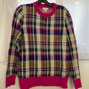 Never Worn Charter Club Multicolor Plaid Sweater Size L